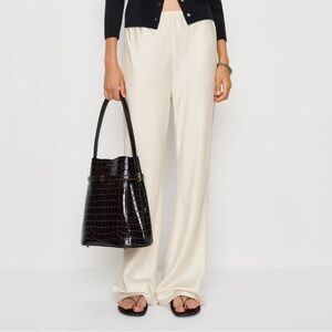 Reformation Gale Satin mid rise bias pant